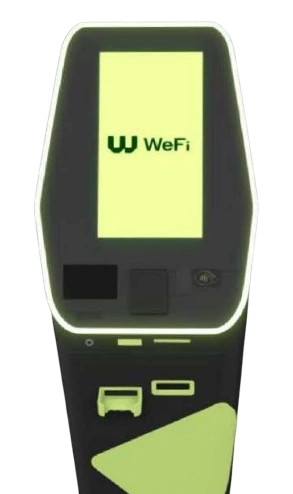 Crypto ATM providing cash withdrawal and deposit via WeFi account