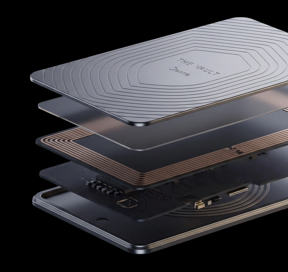 Deone Vault cold storage accessed through a dedicated NFC Physical Key hardware device